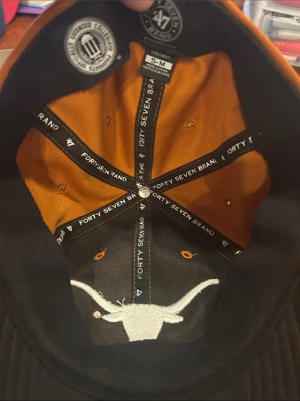 '47 Brand CLOSER Texas Longhorns Burnt Orange Fitted Hat Embroidered Logo S/M